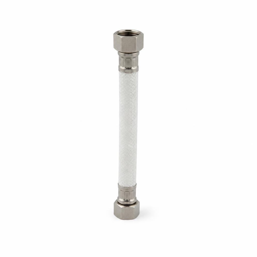 S-LINE 8" S/S NUT FLEXIBLE HOSE WHITE