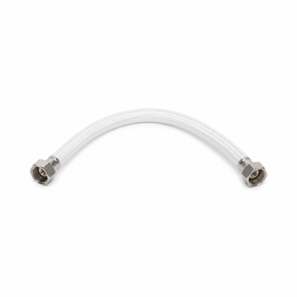 S-LINE 18" S/S NUT FLEXIBLE HOSE WHITE