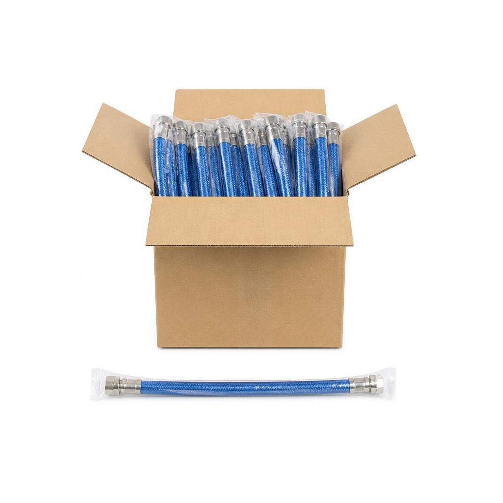 M-KARYON 8" FLEXIBLE PRESSURE HOSE - BLUE (10PCS/PKT,200PCS/CTN)