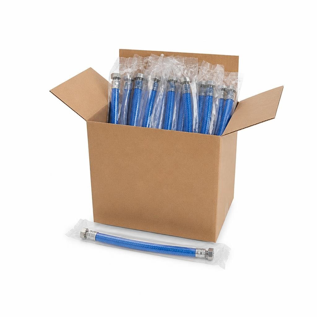 M-KARYON 12" FLEXIBLE PRESSURE HOSE - BLUE  (10PCS/PKT,150PCS/CTN)