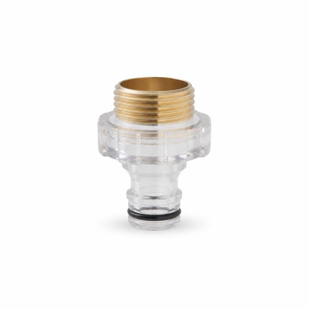 TRANDPARENT MALE CONNECTOR NOZZLE