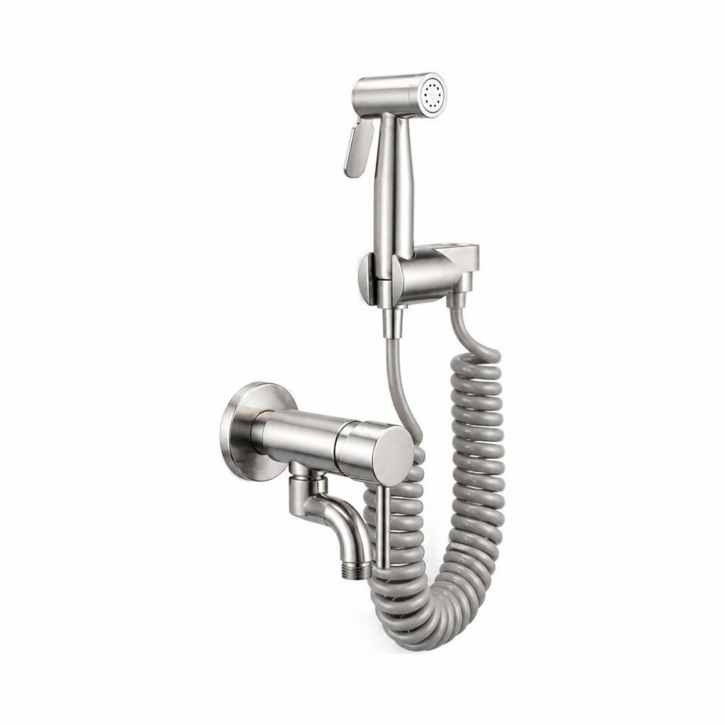 OUTAI OT-32042 SUS304 BIBCOCK WITH SPRAY GUN-SATIN