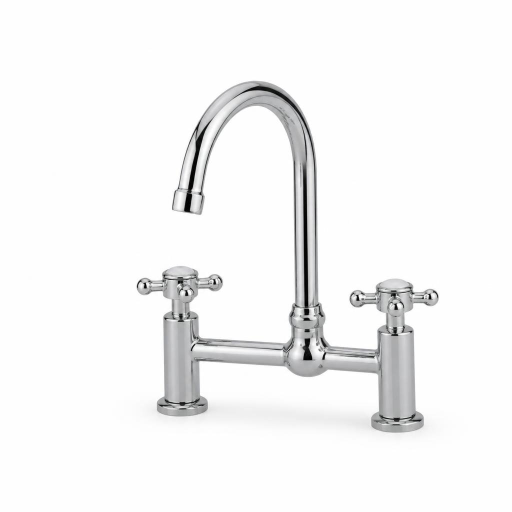 OUTAI OT-34052 DOUBLE PILLAR-MOUNTED SINK COLD TAP