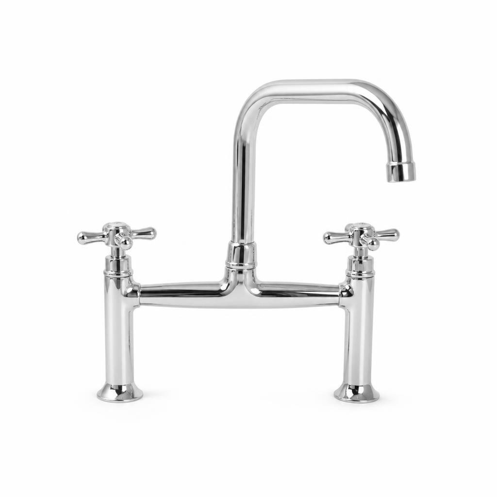 OUTAI OT-34060 DOUBLE PILLAR-MOUNTED SINK COLD TAP
