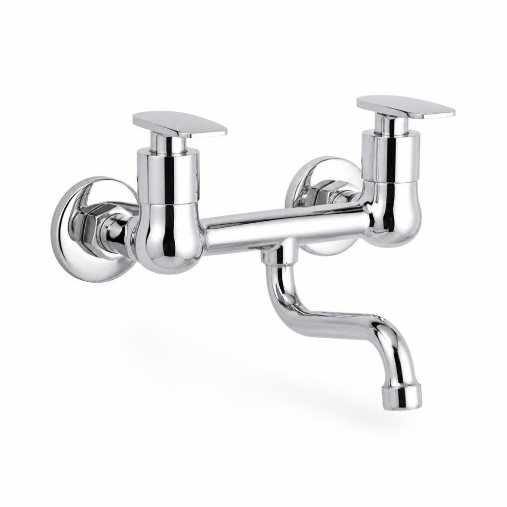 OUTAI OT-34049 DOUBLE WALL-MOUNTED SINK COLD TAP