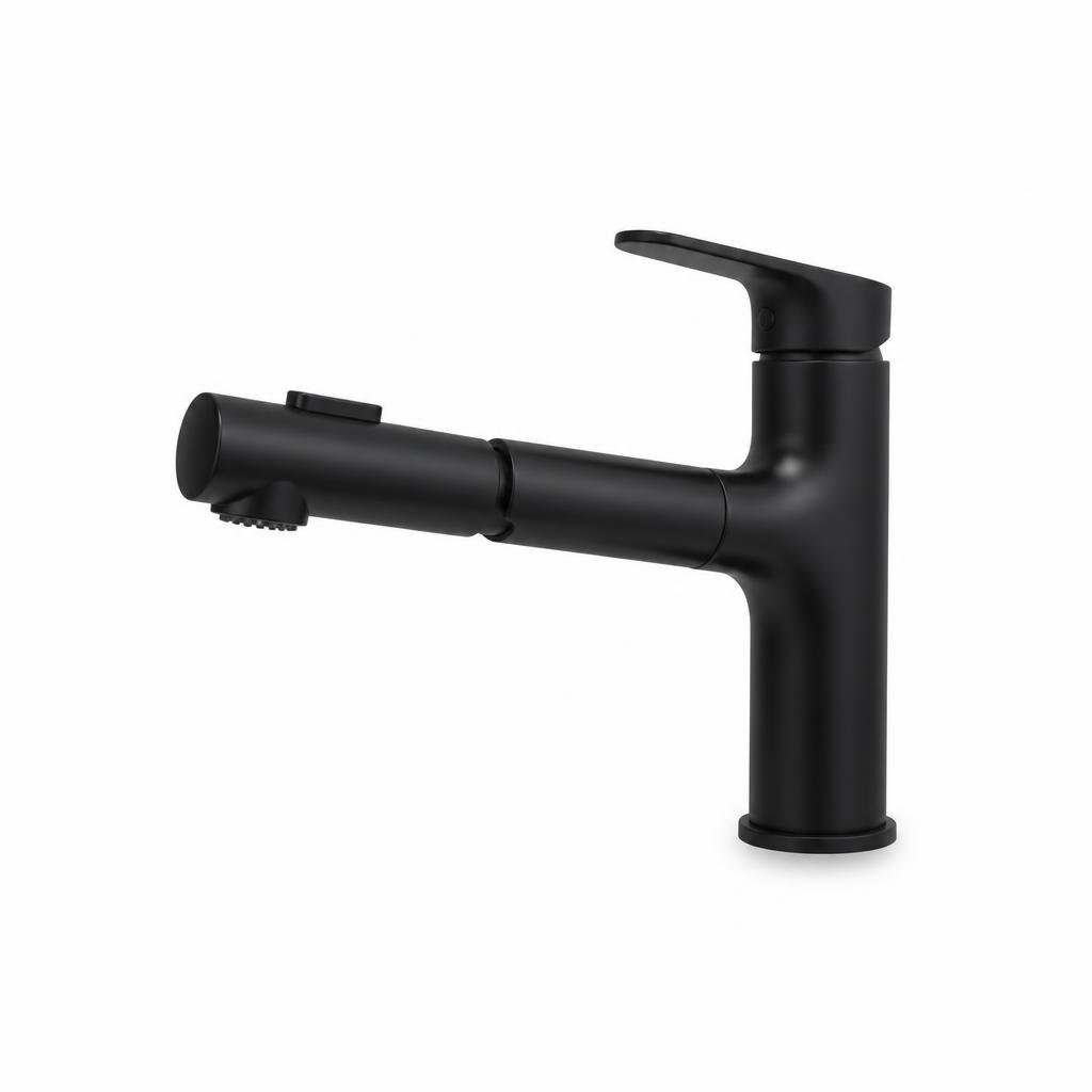 OUTAI OT-84090BK PULL-OUT BASIN MIXER
