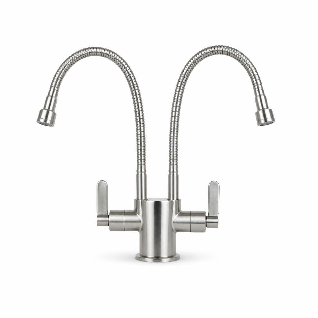M-B.I. CARE BN-208005 SS304 PILLAR SINK TWIN FLEXIBLE COLD TAP
