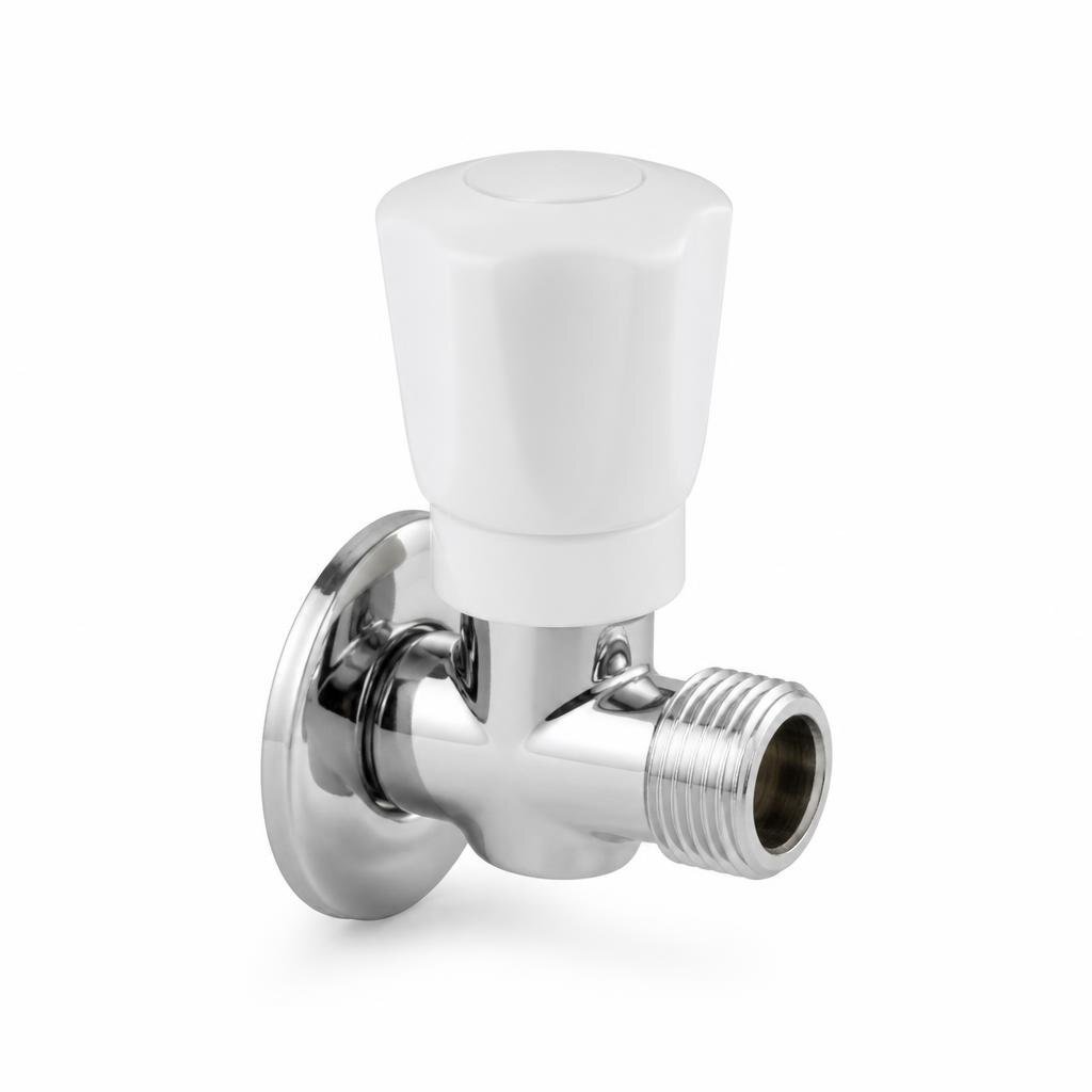 MARK 2 12008-K PP ROUND HANDLE WHITE COLOUR ANGLE VALVE