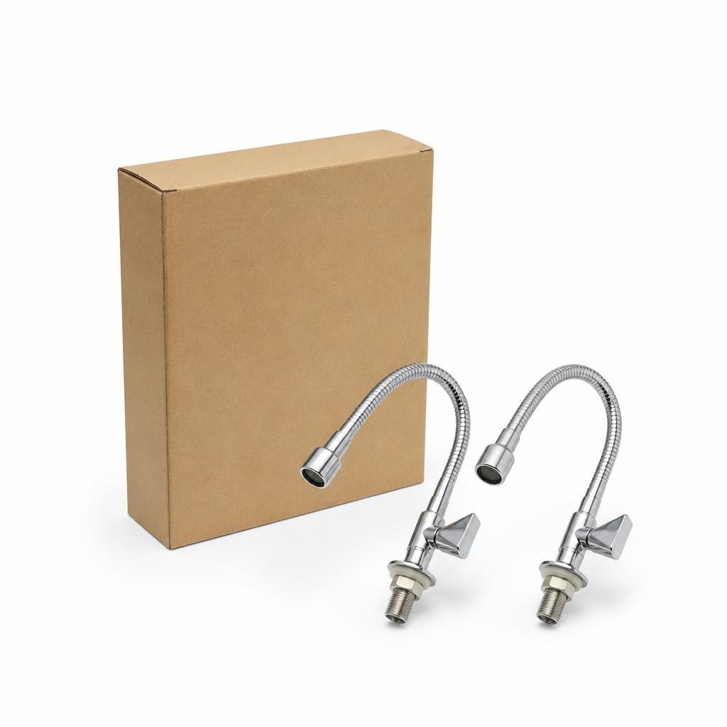 NIETZ/ALENO AK-741 PILLAR SINK TWIN FLEXIBLE COLD TAP - 2PCS/BOX