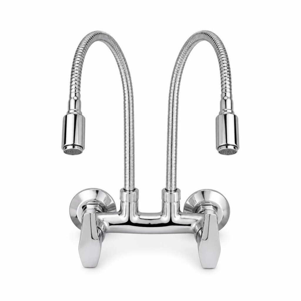 ALENO AK-744 WALL SINK TWIN FLEXI TAP