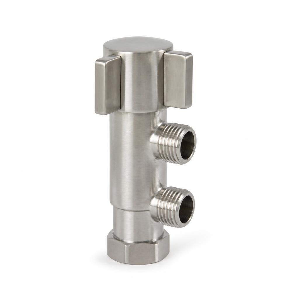 ELISE EAV901SS 1/2" SUS304 DOUBLE OPEN ANGLE VALVE