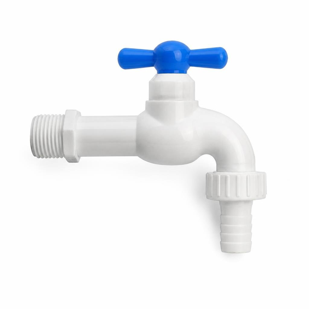 HF001 1/2" PVC BIB TAP WITH NOZZLE