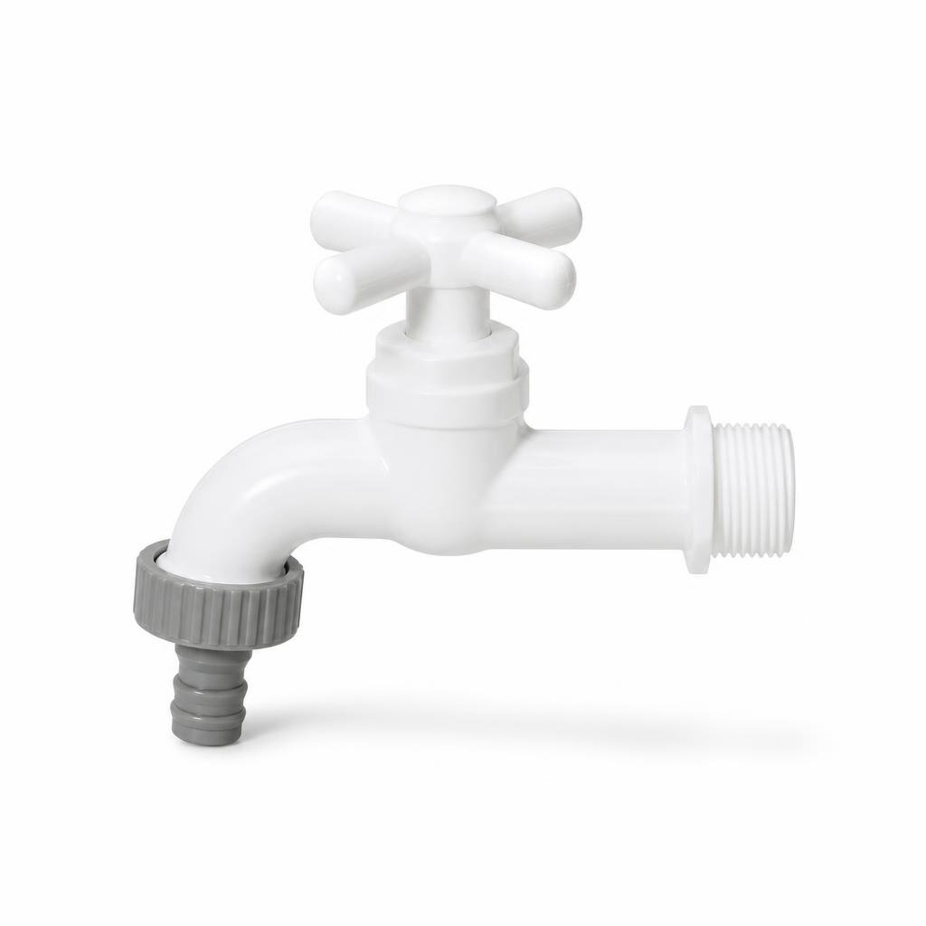 WATERTEC FBT-XH3N1 15MM PVC BIB TAP 301 HOSE 3/4B (X HANDLE)
