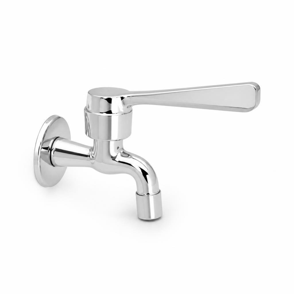 VIP 2100EA LONG HANDLE CHROME WALL BIB TAP