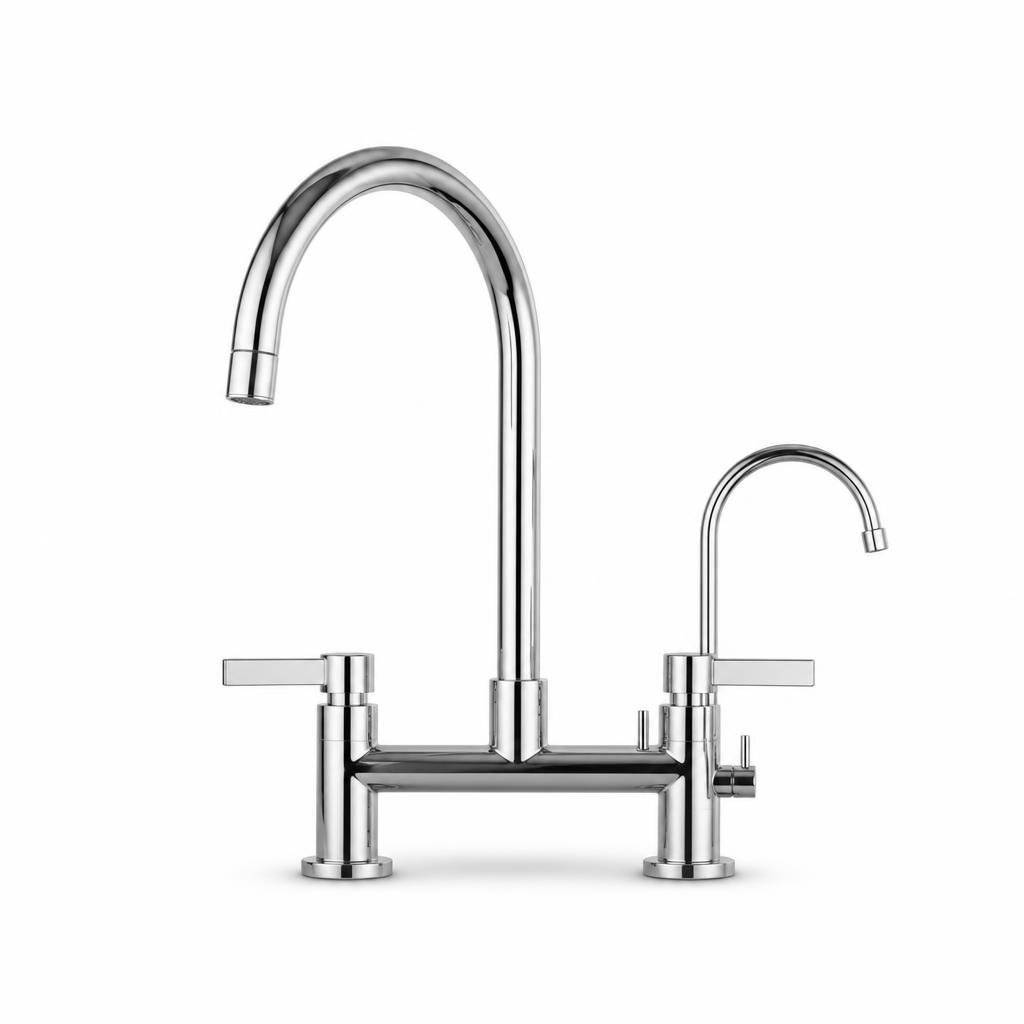 KK K-999NL DOUBLE PILLAR SINK TAP WITH FILTER