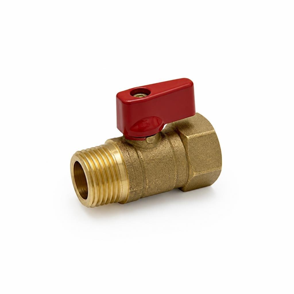 RADOL 15MM BRASS MINI BALL VALVE - MF