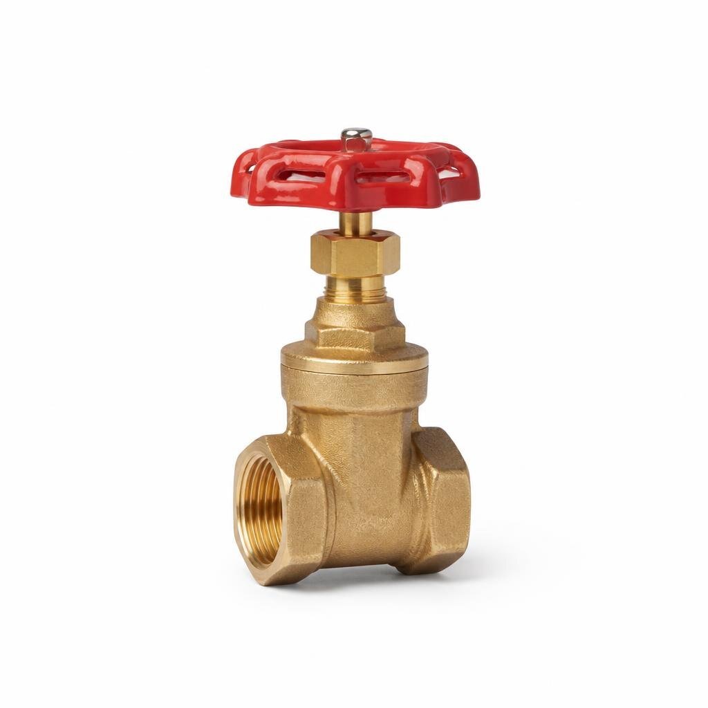 BOB 32MM (1-1/4") BRASS GATE VALVE PN10