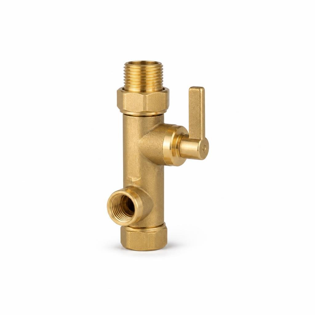 07095 LONG 2WAY BRASS VALVE