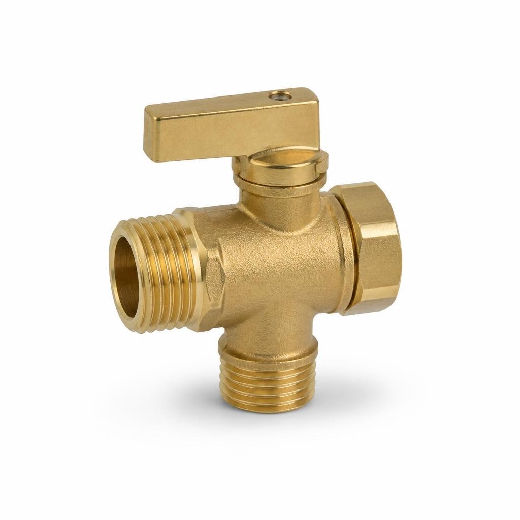 07095 SHORT 2WAY BRASS VALVE