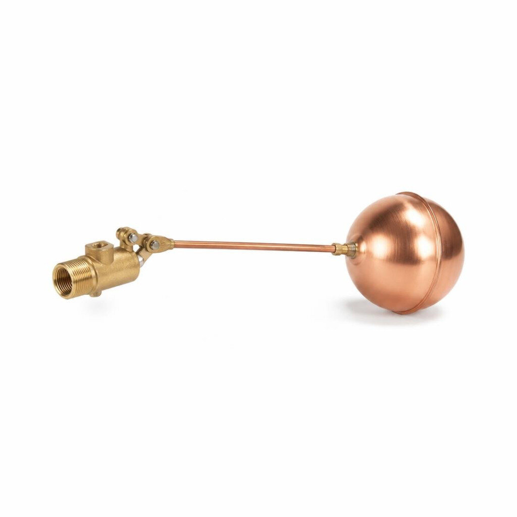 CITY 32MM LIGHT DUTY BRASS FLOAT VALVE C/W 8" COPPER BALL