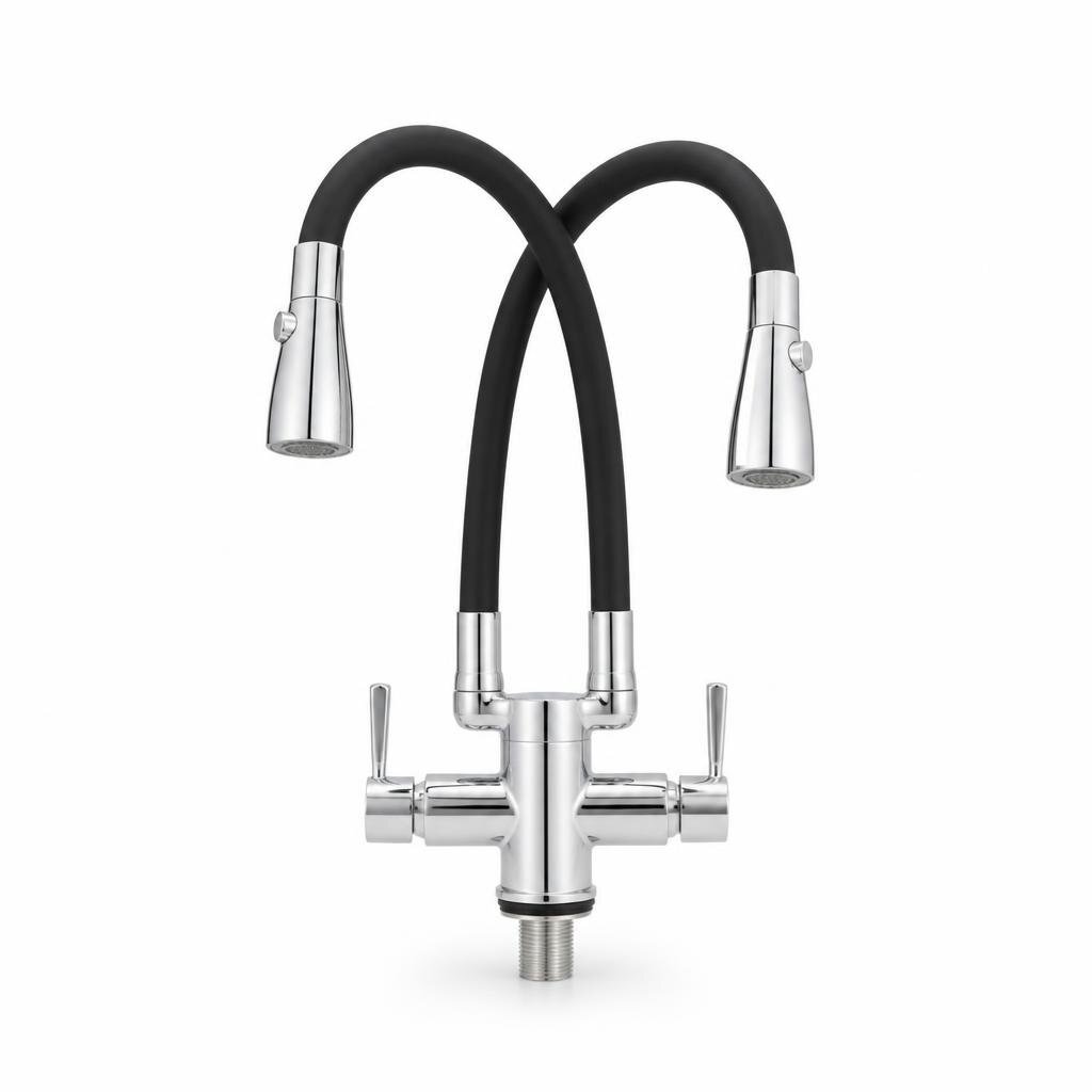 MITCO M1183 DOUBLE FLEXIBLE KITCHEN SINK TAP