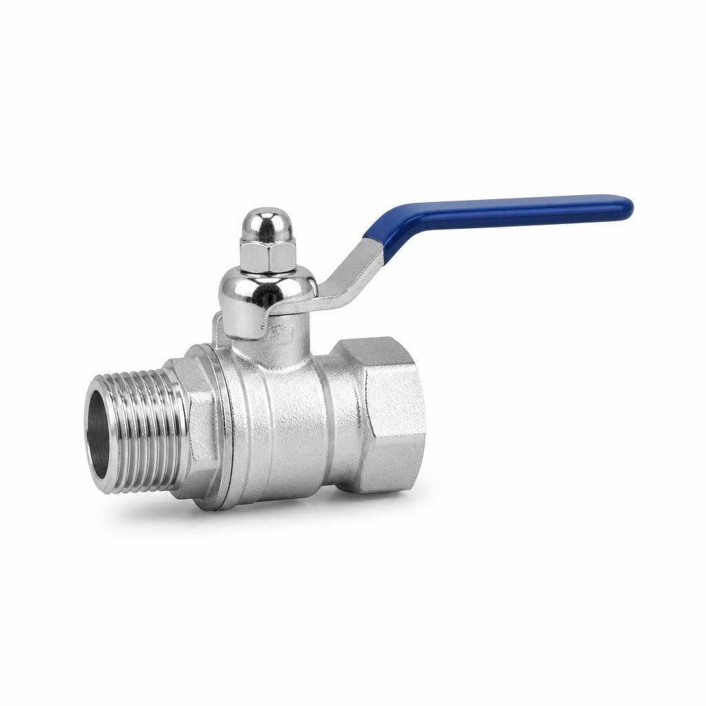 AEROX 1/2" CHROME BRASS BALL COCK - BLU.HDL