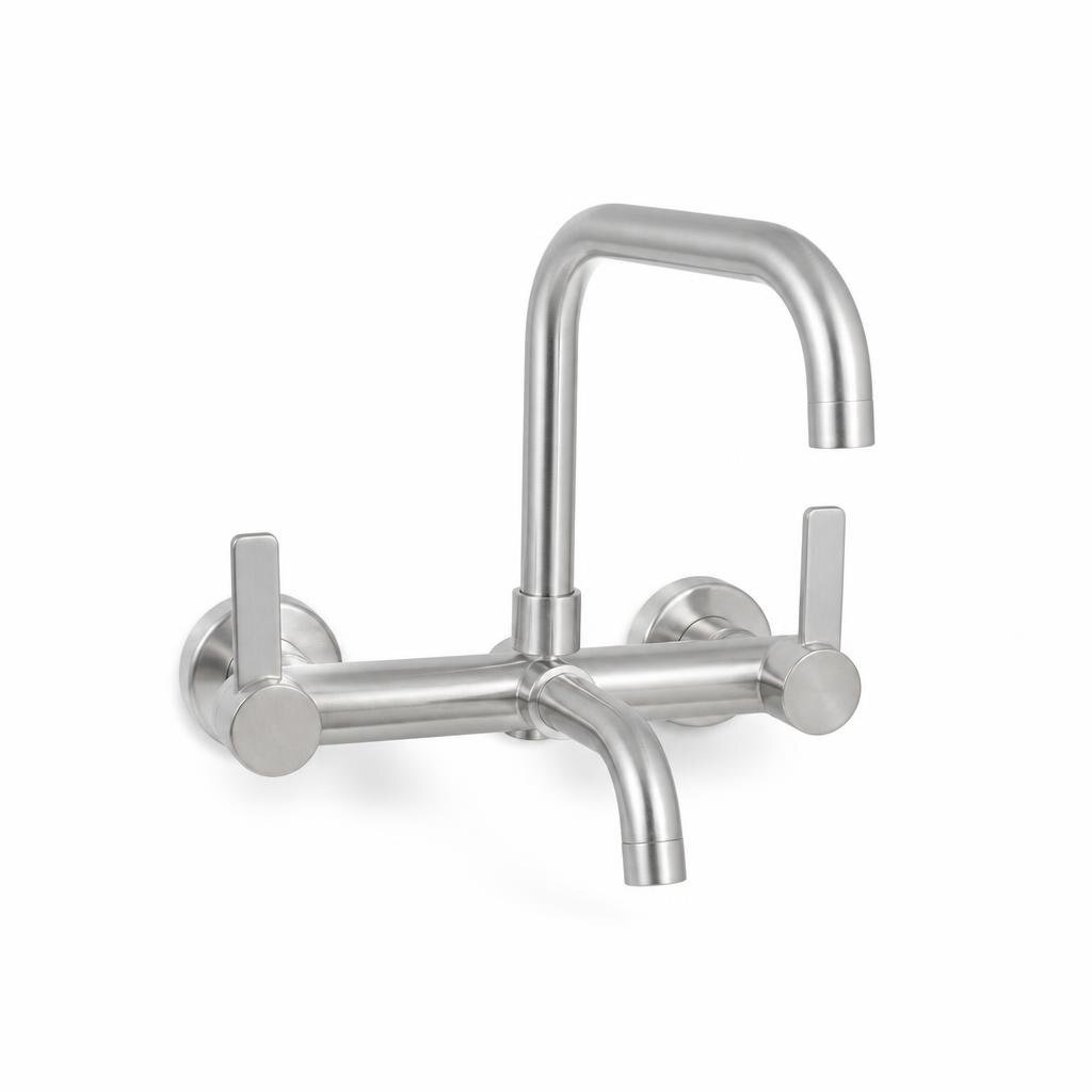 CELONI CLN8211 SUS304 TWIN SPOUT WALL SINK TAP