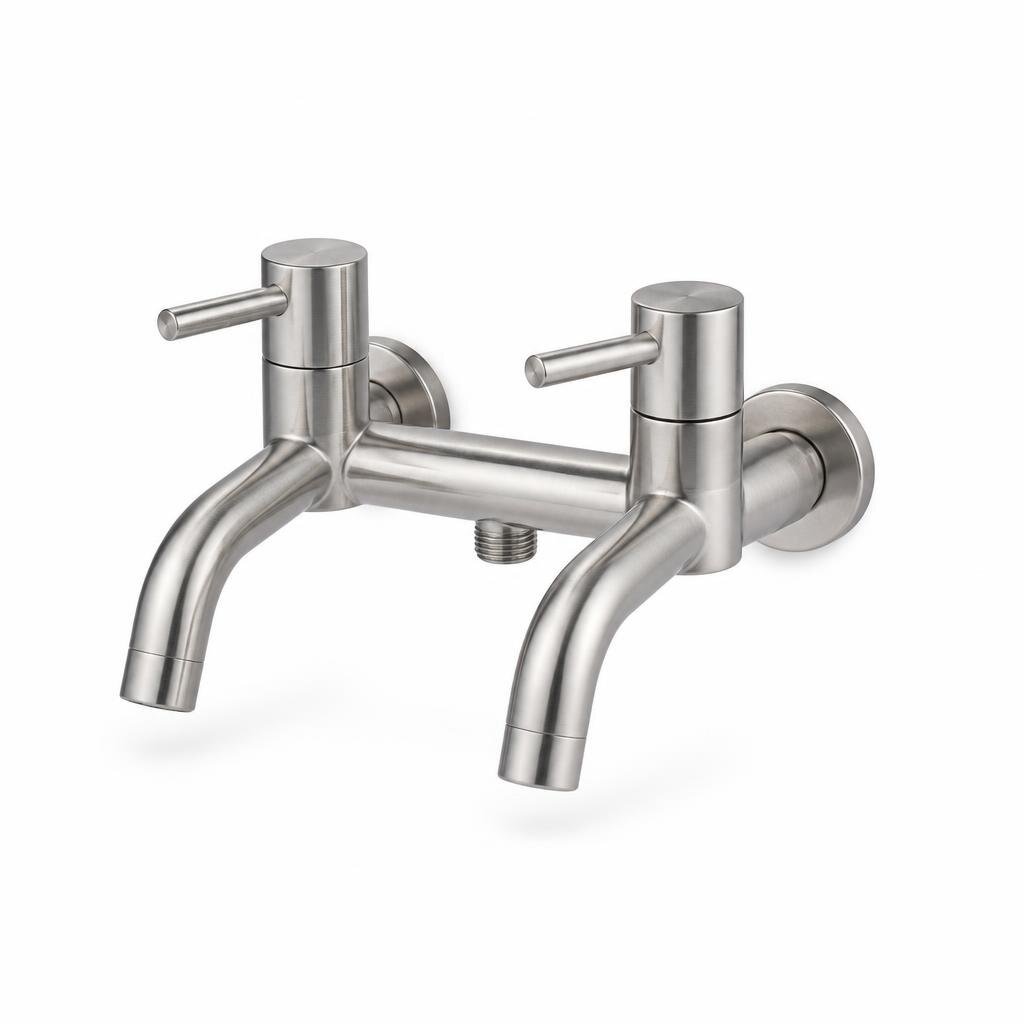 CELONI CLN8231 SUS304 TWIN FLE.SPOUT WALL TAP