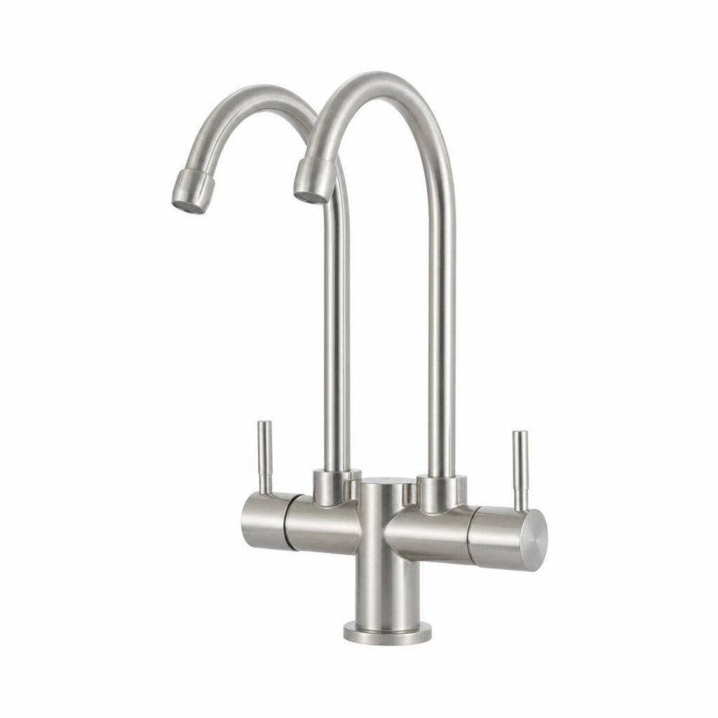 CELONI CLN8212 SUS304 TWIN SPOUT PILLAR SINK TAP