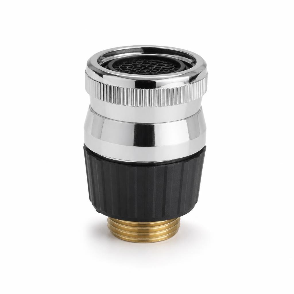 S-LINE 00901CE 1/2" BRASS CHROME NOZZLE  - RUBBER ROUGH