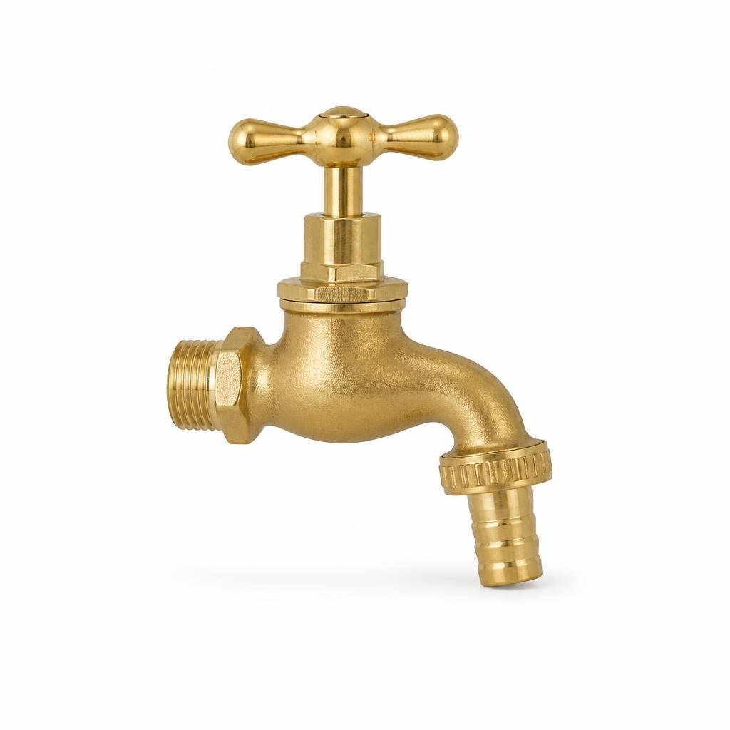 NEKEN 402 ELBOWLINE C/P BIB TAP - BRASS