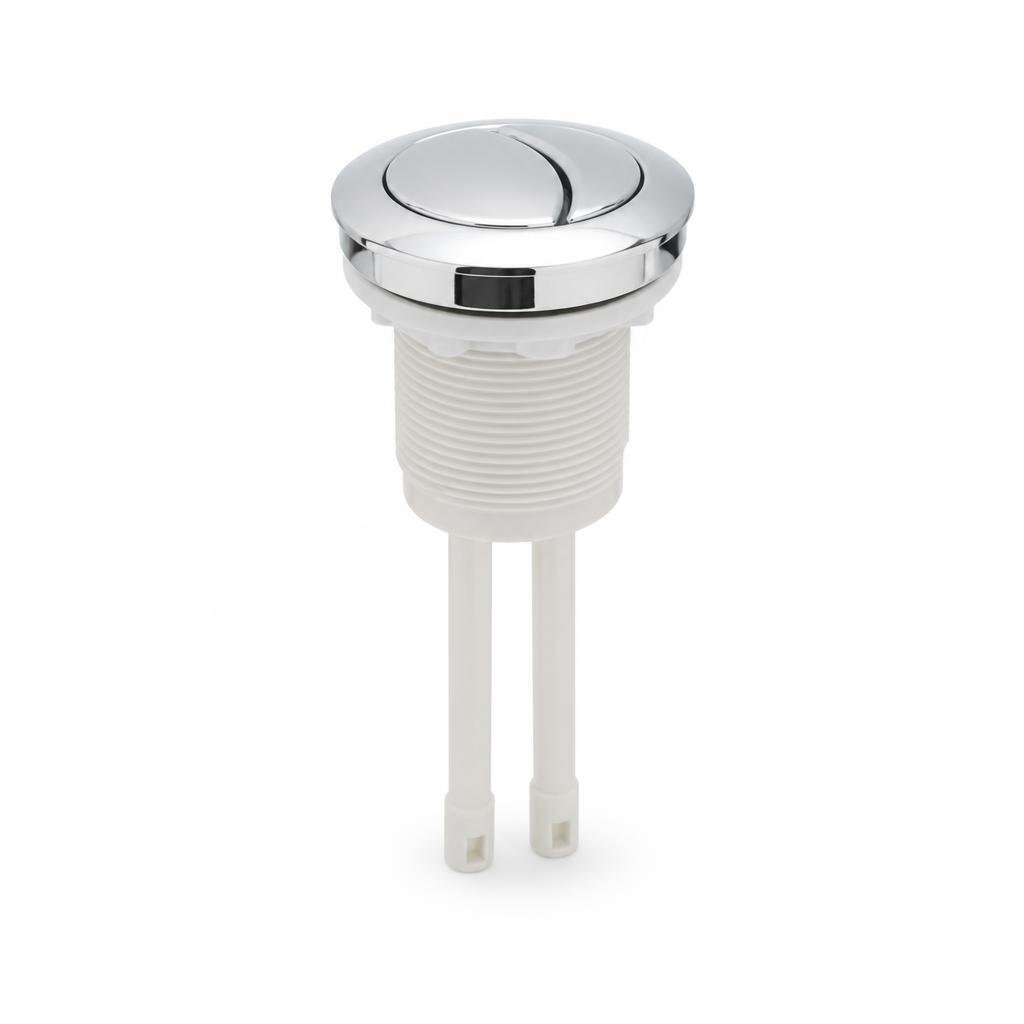 TECHPLAS FAB-1042 CHROME PLATED ROUND DUAL FLUSH PUSH BUTTON