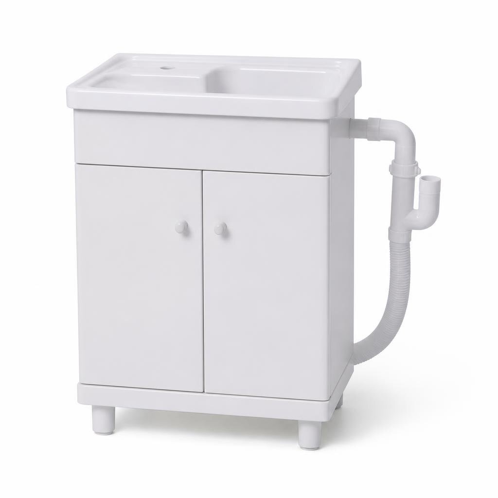 OUTAI OT-18001M-5 PVC CABINET WITH WASTE & DRAIN