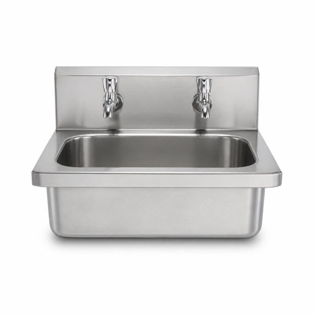 M-B.I. CARE BN-208002 SS304 WALL SINK TWIN COLD TAP