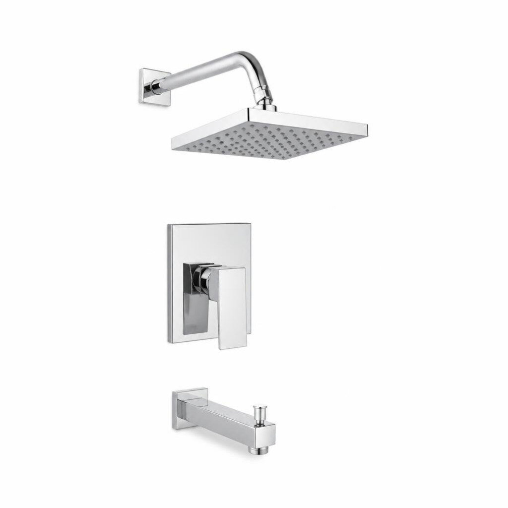 S-LINE D-2030 4" SQ SHOWER SET + ARM