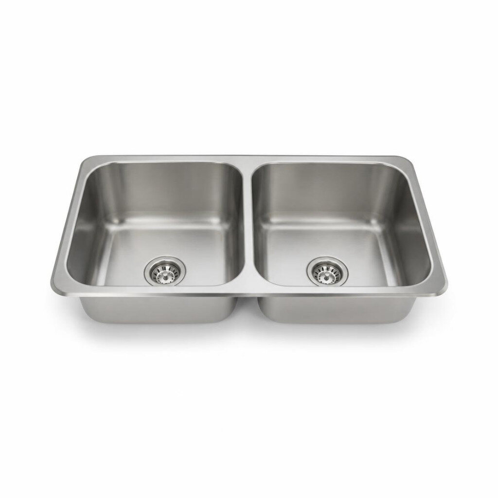THE 1 V8208H 0.8MM S/STEEL DOUBLE BOWL SINK