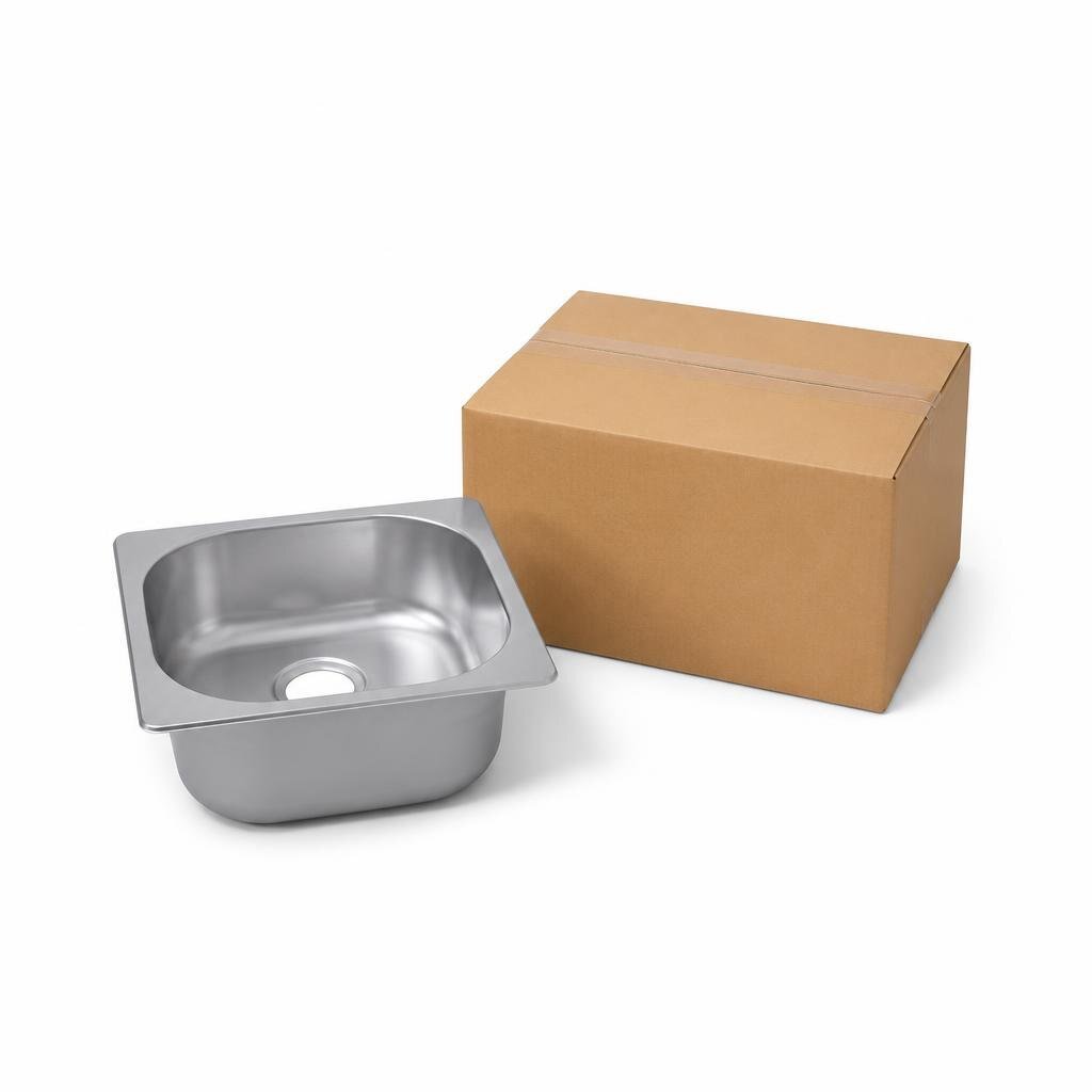 M-STD T-4539/133 0.6MM S/STEEL SINGE BOWL SINK (450X390X195MM) (10PCS/CTN)
