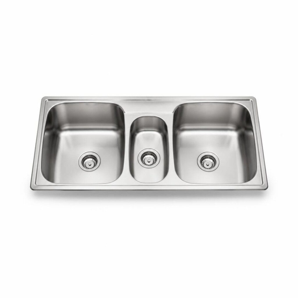 STD ITALY S/STEEL 2-1/2 BOWL SINK
