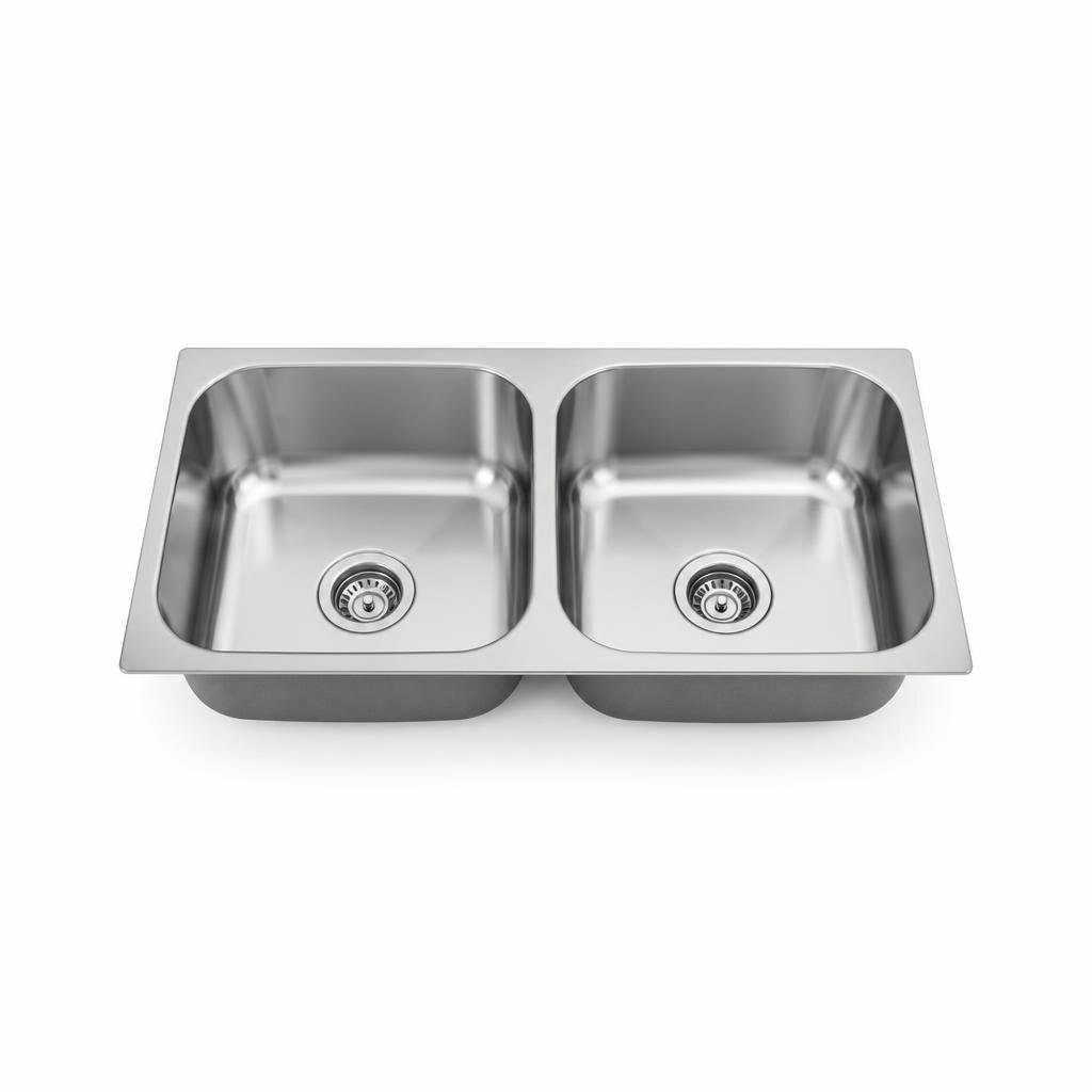 SATINEL ELS1200D S/STEEL DOUBLE BOWL