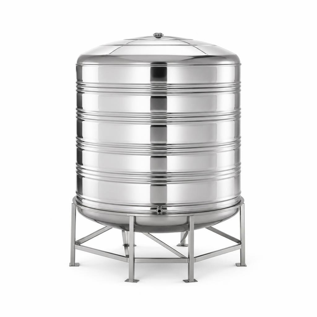 GOLDEN GR1500 15000L SUS304 S/STEEL WATER TANK WITH STAND