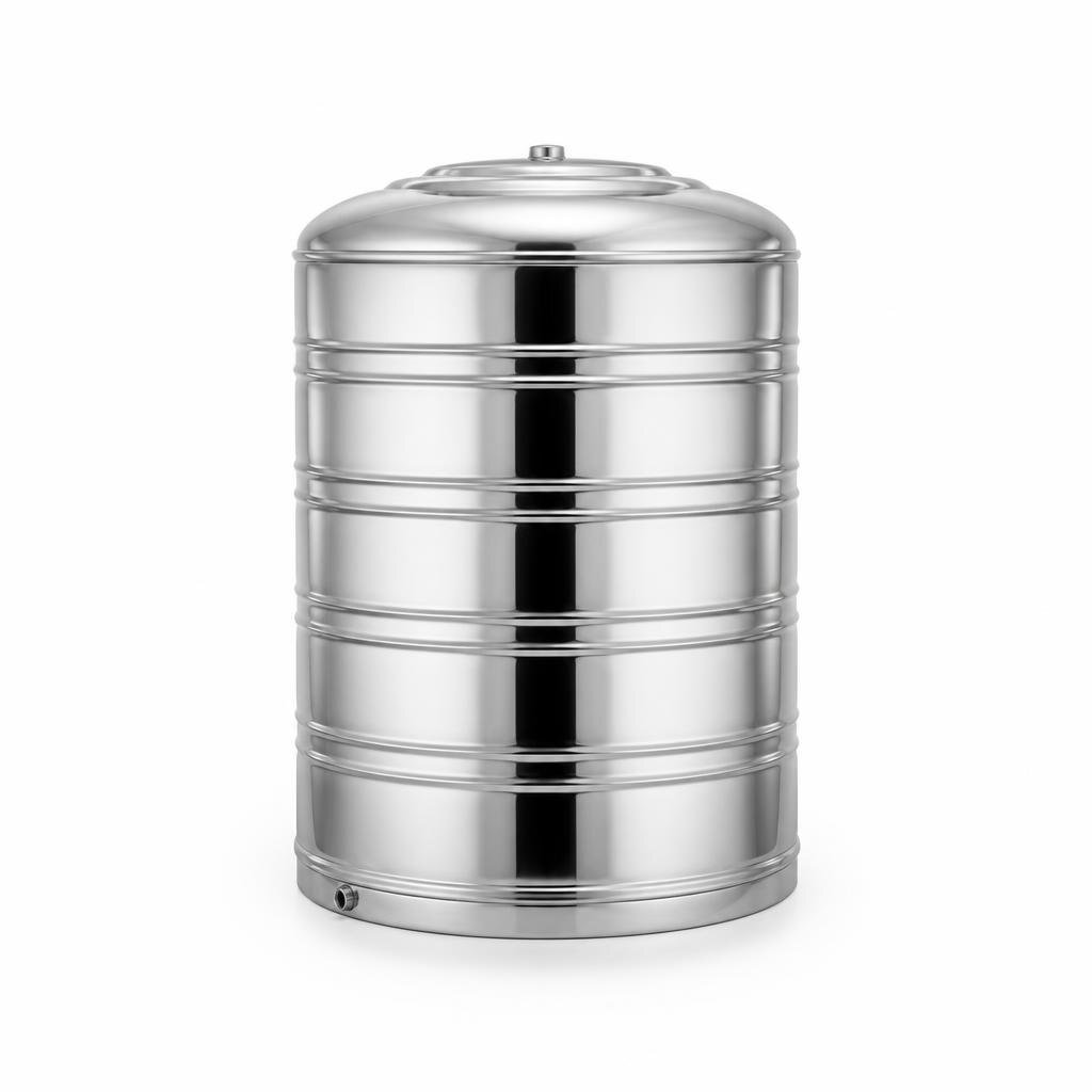 GOLDEN GS150 1500L SUS304 S/STEEL WATER TANK - FLAT BOTTOM