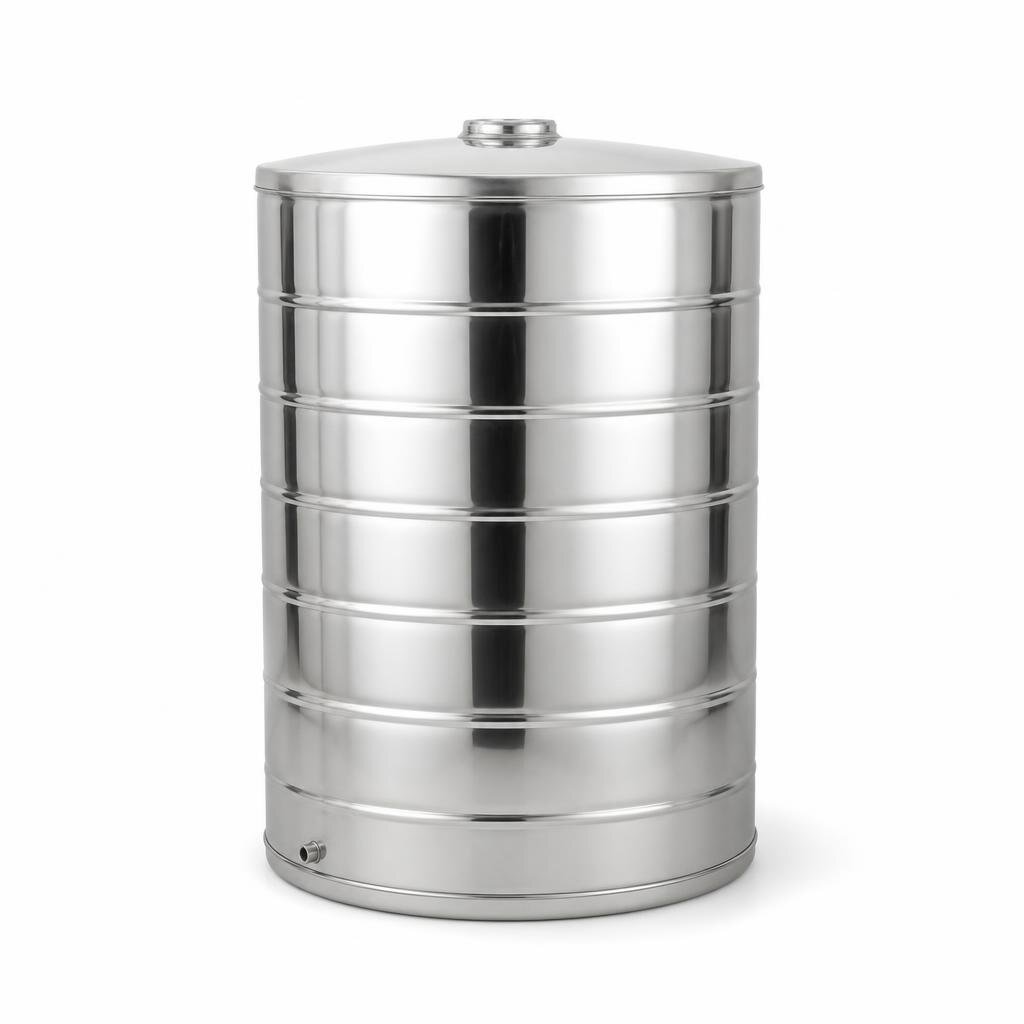 GOLDEN GS200H 2000L SUS304 S/STEEL WATER TANK - FLAT BOTTOM