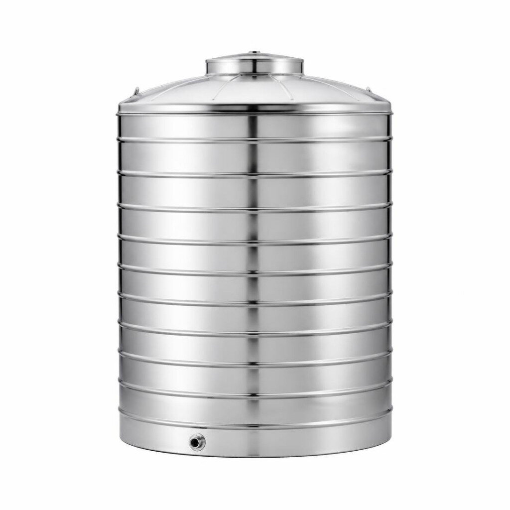 GOLDEN GS500H 5000L SUS304 S/STEEL WATER TANK - FLAT BOTTOM
