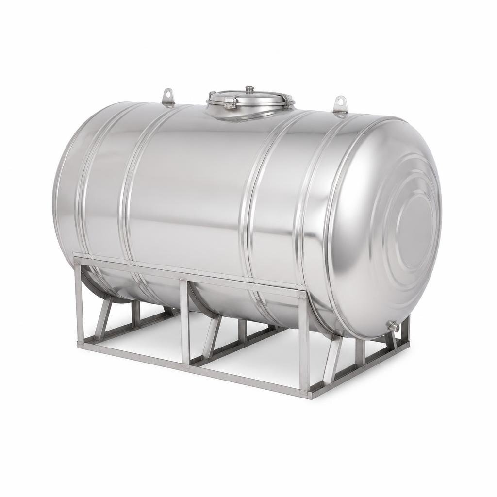 GOLDEN GZ800 8000L SUS304 S/STEEL WATER TANK - HORIZONTAL