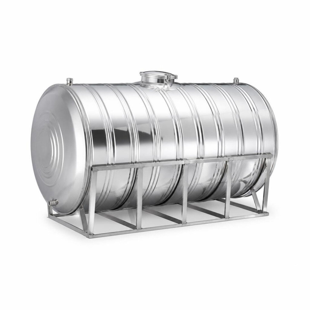 GOLDEN GZ1500 15000L SUS304 S/STEEL WATER TANK - HORIZONTAL