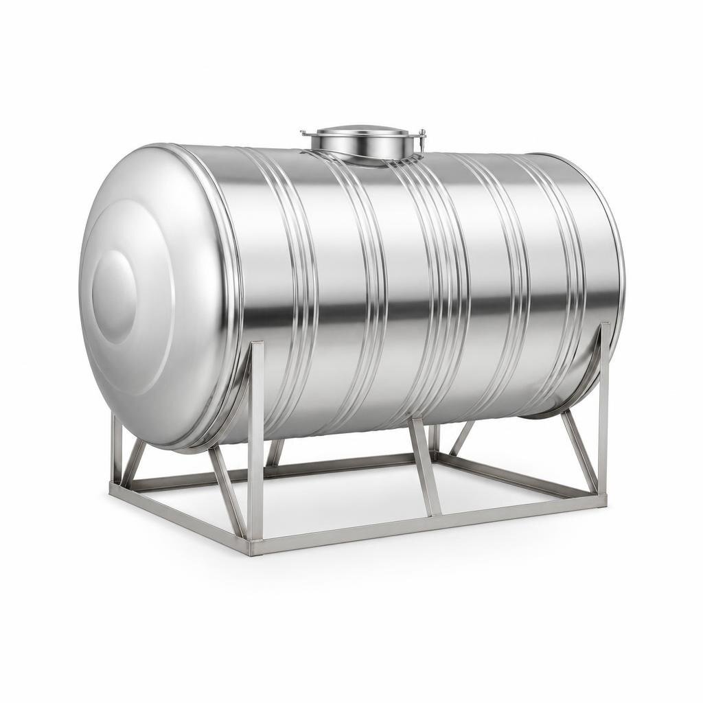 STAR HS100 1000L HORIZONTAL S/STEEL WATER TANK WITH STAND