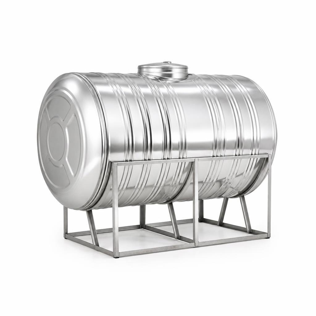 STAR HS200 2000L HORIZONTAL S/STEEL WATER TANK WITH STAND