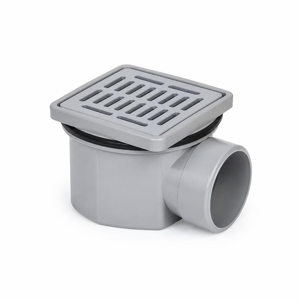 110 X 82 X 56MM UPVC FLOOR GULLY TRAP WITH I/O RING