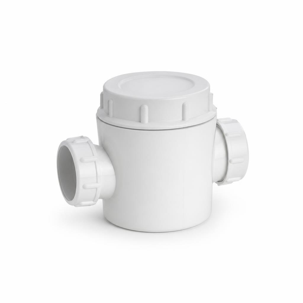 4" PVC DEBRIS TRAP - WHITE