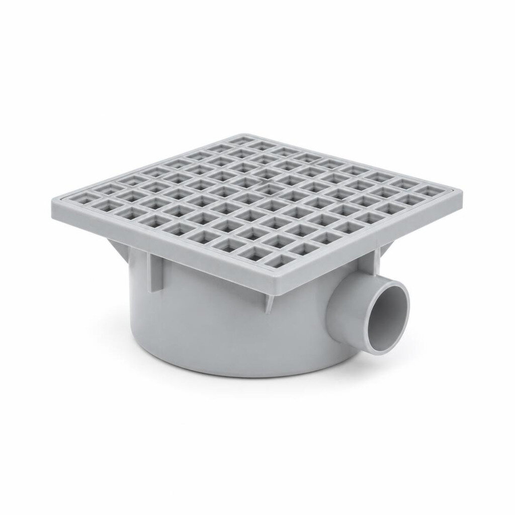 POWER 6" X 6" PVC FLOOR GRATING TRAP